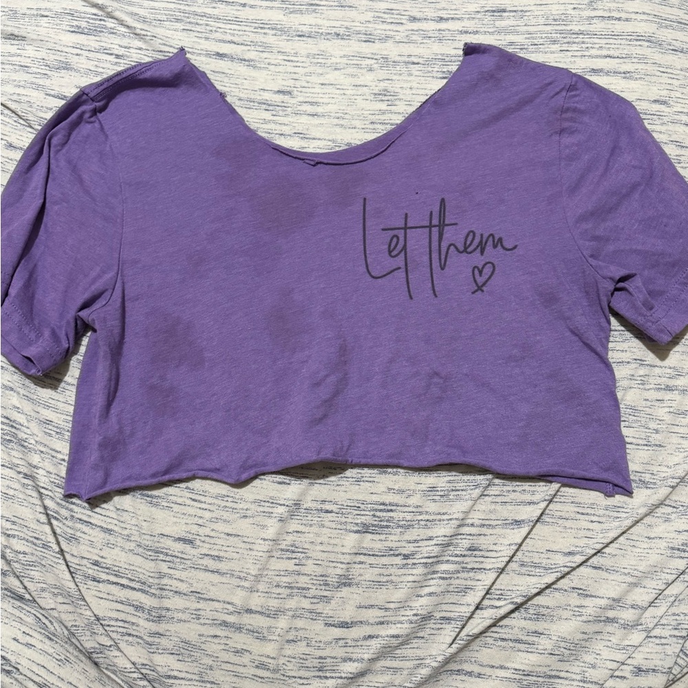 Let Them Purple Crop Top
